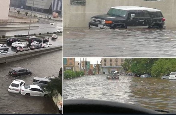 السيول والأمطار تغرق مناطق وشوارع رئيسية بجدة ومكة (شاهد) 