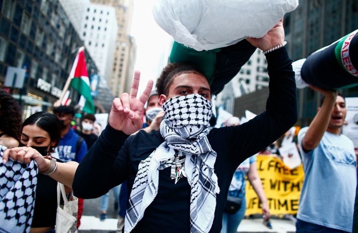 تظاهرات في أمريكا ضد انتهاكات الاحتلال الإسرائيلي (شاهد)