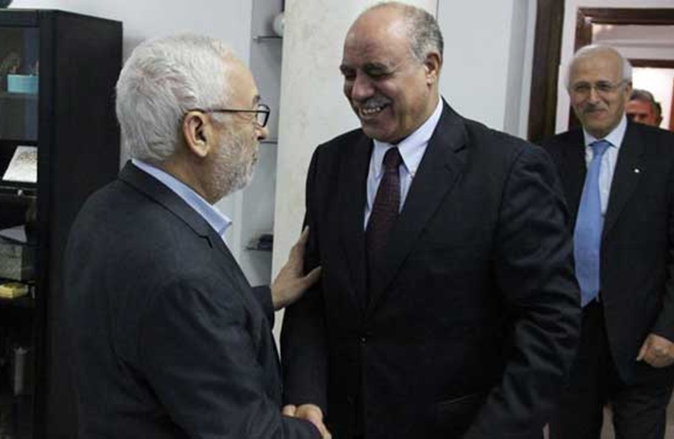 الغنوشي يبحث مع سفير فلسطين بتونس اتفاق المصالحة