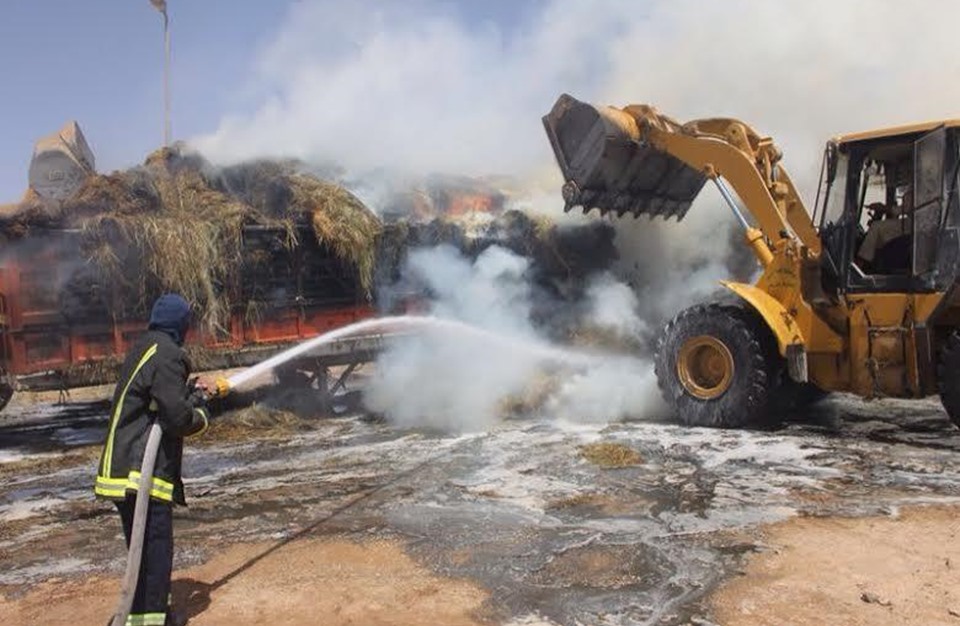 عمال أجانب بالإمارات يحرقون موقع بناء إثر مصرع زميل لهم
