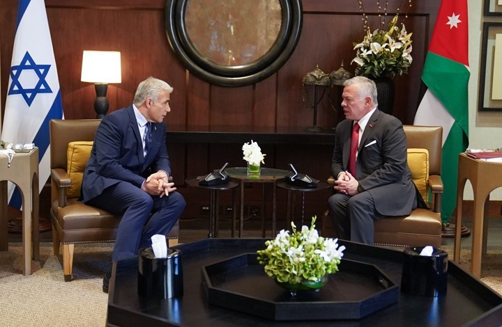 ملك الأردن يدعو لإقامة دولة فلسطينية خلال لقاء لابيد ملك الأردن يدعو لإقامة دولة فلسطينية خلال لقاء لابيد