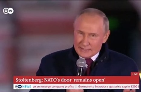 ظهور بوتين على قناة dw الألمانية.. اختراق أم خلل تقني؟ (شاهد)