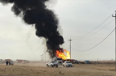 العراق.. إخماد نيران اشتعلت ببئري نفط في كركوك