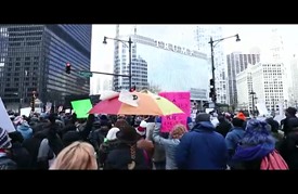 مظاهرة في شيكاغو احتجاجا على انتخاب "ترامب"