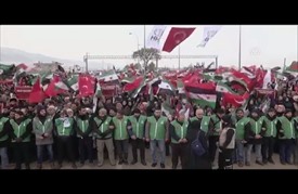 قوافل "افتحوا الطريق إلى حلب" تجتمع قرب الحدود التركية-السورية