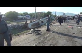 50 قتيلا ومصابا في هجوم على حافلة عسكرية للجيش الأفغاني