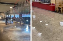 المياه تتدفق إلى مطار جنيف من السقف بسبب الأمطار (شاهد)